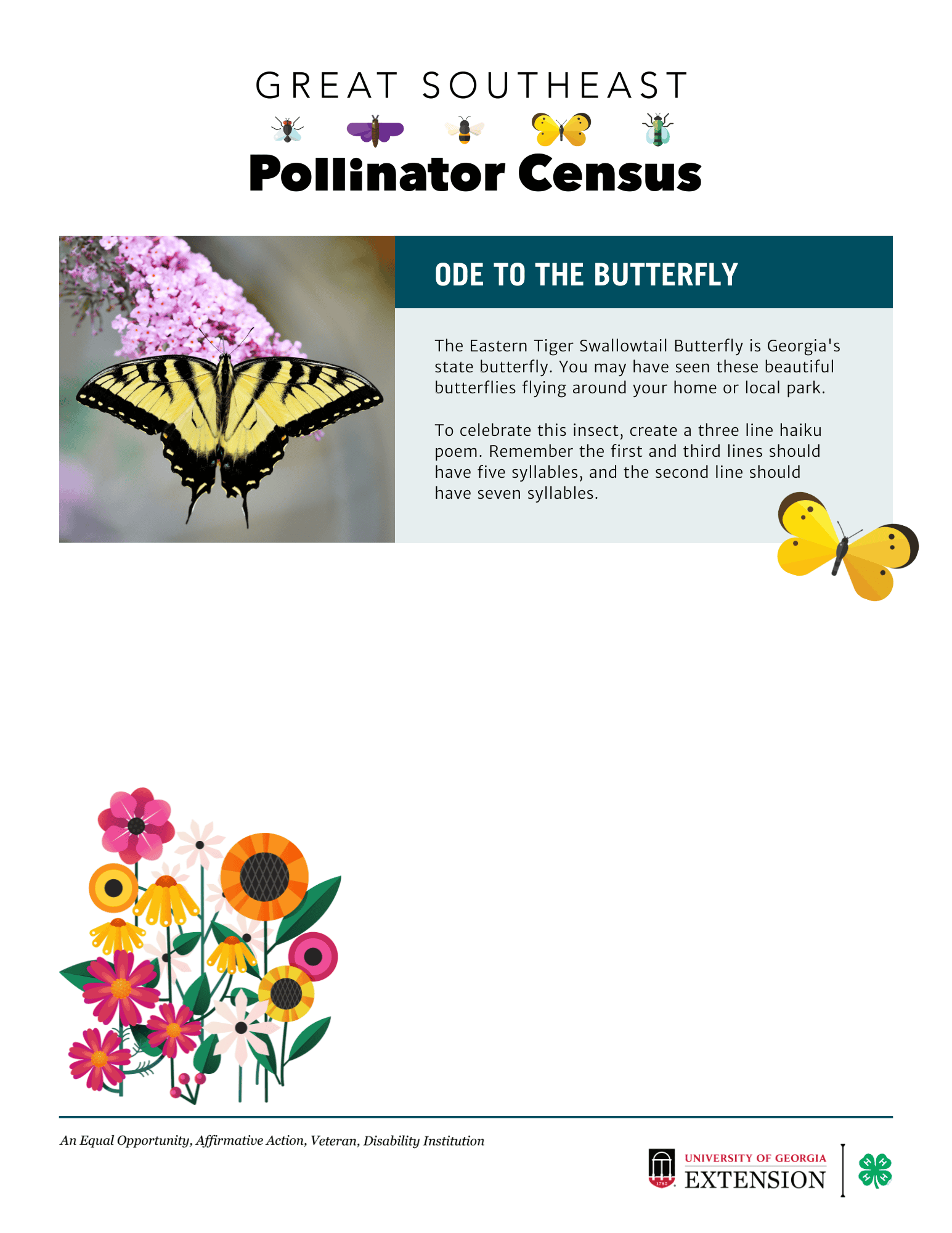 Butterfly Haiku poem activity preview