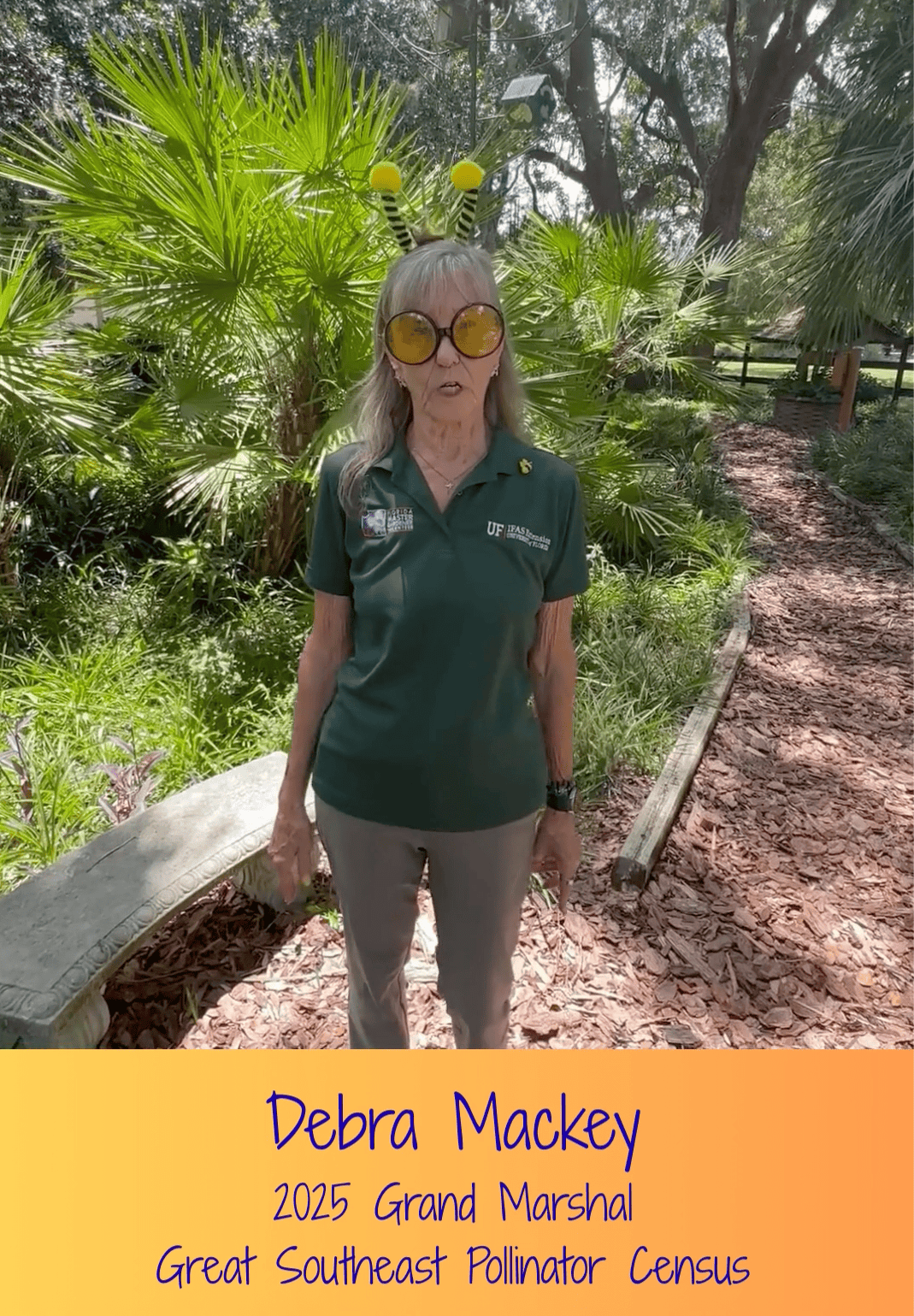 Deb Mackey, a Pollinator Protector from Florida, named the 2025 Census Grand Marshal.